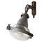 French Industrial Round Metal & Frosted Glass Street Wall Light from BBT France 2