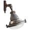 French Industrial Round Metal & Frosted Glass Street Wall Light from BBT France, Image 1