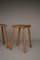 Rustic Oak High Stools. 1970s, Set of 2 13