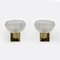 Art Deco Brass and Murano Glass Sconces from Barovier & Toso, 1940s, Set of 2 1