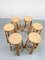 Vintage Bamboo Barstools, 1960s, Set of 6 3