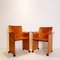 Mid-Century Armchairs on Wheels attributed to Tito Agnoli, Set of 4 11