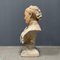 Grand Buste de Femme Âgée en Plâtre 20