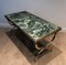 Neoclassical Coffee Table in Brass and Marble attributed to Raymond Subes, 1940s, Image 2