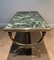 Neoclassical Coffee Table in Brass and Marble attributed to Raymond Subes, 1940s, Image 6