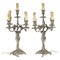 Louis XV Style Silver Plated Bronze Candelabra, 19th Century, Set of 2, Image 1