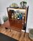 Mobile bar Mid-Century in metallo, teak e ottone, Italia, anni '50, Immagine 6