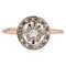 Round Rose-Cut Diamonds and 18 Karat Rose Gold Ring, 1890s, Image 1