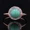 20th Century Round Turquoise, Diamonds and 18 Karat Rose Gold Ring 5