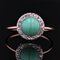 20th Century Round Turquoise, Diamonds and 18 Karat Rose Gold Ring, Image 5