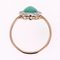 20th Century Round Turquoise, Diamonds and 18 Karat Rose Gold Ring 17