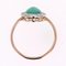 20th Century Round Turquoise, Diamonds and 18 Karat Rose Gold Ring, Image 17