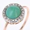 20th Century Round Turquoise, Diamonds and 18 Karat Rose Gold Ring 9