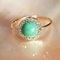 20th Century Round Turquoise, Diamonds and 18 Karat Rose Gold Ring 16