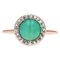 20th Century Round Turquoise, Diamonds and 18 Karat Rose Gold Ring 1