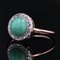 20th Century Round Turquoise, Diamonds and 18 Karat Rose Gold Ring 7