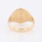 French Modern Unengraved 18 Karat Yellow Gold Signet Ring 6