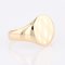 French Modern Unengraved 18 Karat Yellow Gold Signet Ring, Image 4