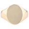 French Modern Unengraved 18 Karat Yellow Gold Signet Ring, Image 1