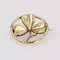 French Fine Pearl and 18 Karat Yellow Gold Clover Collar Brooch, 20th Century 4