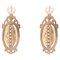 Französische Ohrringe aus Feingold mit Perlen und 18 Karat Roségold, 19. Jh. 1