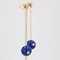 20th Century Lapis-Lazuli Ball, Diamond and 18 Karat Yellow Gold Dangle Star Earrings 10