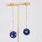 20th Century Lapis-Lazuli Ball, Diamond and 18 Karat Yellow Gold Dangle Star Earrings 9