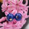 20th Century Lapis-Lazuli Ball, Diamond and 18 Karat Yellow Gold Dangle Star Earrings 13