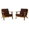 Modern Scandinavian Model Ge-290 Armchairs attributed to Hans J. Wegner for Getama, 1890s, Set of 2 1