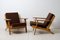 Modern Scandinavian Model Ge-290 Armchairs attributed to Hans J. Wegner for Getama, 1890s, Set of 2 3