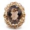 Vintage 14k Gold and Smoky Quartz Cocktail Ring, 1970s, Image 1