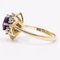 Vintage 14k Yellow Gold Ring with Amethyst and Diamonds, 1970s 5