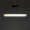Italian Modern Neon Ceiling Light with Black Metal Structure, 1980s 2