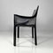 Italian Modern Black Leather Chairs Cab 413 attributed to Mario Bellini for Cassina, 1980s, Set of 6, Image 5