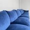 Italian Modern Modular Sofa in Blue Velvet, 1980s, Set of 5 9