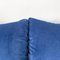 Italian Modern Modular Sofa in Blue Velvet, 1980s, Set of 5 10