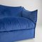 Italian Modern Modular Sofa in Blue Velvet, 1980s, Set of 5 14