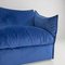 Modernes Italienisches Modulares Sofa in Blauem Samt, 1980er, 5er Set 14