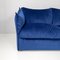 Italian Modern Modular Sofa in Blue Velvet, 1980s, Set of 5 7