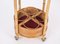 Italian Bar Cart Trolley in Bamboo, Rattan and Red Velvet, 1960s, Image 9