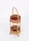 Italian Bar Cart Trolley in Bamboo, Rattan and Red Velvet, 1960s, Image 12