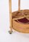 Italian Bar Cart Trolley in Bamboo, Rattan and Red Velvet, 1960s 11