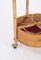 Italian Bar Cart Trolley in Bamboo, Rattan and Red Velvet, 1960s, Image 11