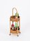 Italian Bar Cart Trolley in Bamboo, Rattan and Red Velvet, 1960s, Image 2