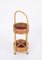 Italian Bar Cart Trolley in Bamboo, Rattan and Red Velvet, 1960s, Image 8