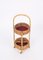 Italian Bar Cart Trolley in Bamboo, Rattan and Red Velvet, 1960s, Image 6