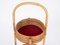 Italian Bar Cart Trolley in Bamboo, Rattan and Red Velvet, 1960s, Image 7