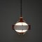 Pendant Lamp in Opaline Glass & Red Metal attributed to Mathieu Matégot, France, 1950s 7