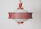 Pendant Lamp in Opaline Glass & Red Metal attributed to Mathieu Matégot, France, 1950s, Image 3