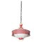 Pendant Lamp in Opaline Glass & Red Metal attributed to Mathieu Matégot, France, 1950s 4